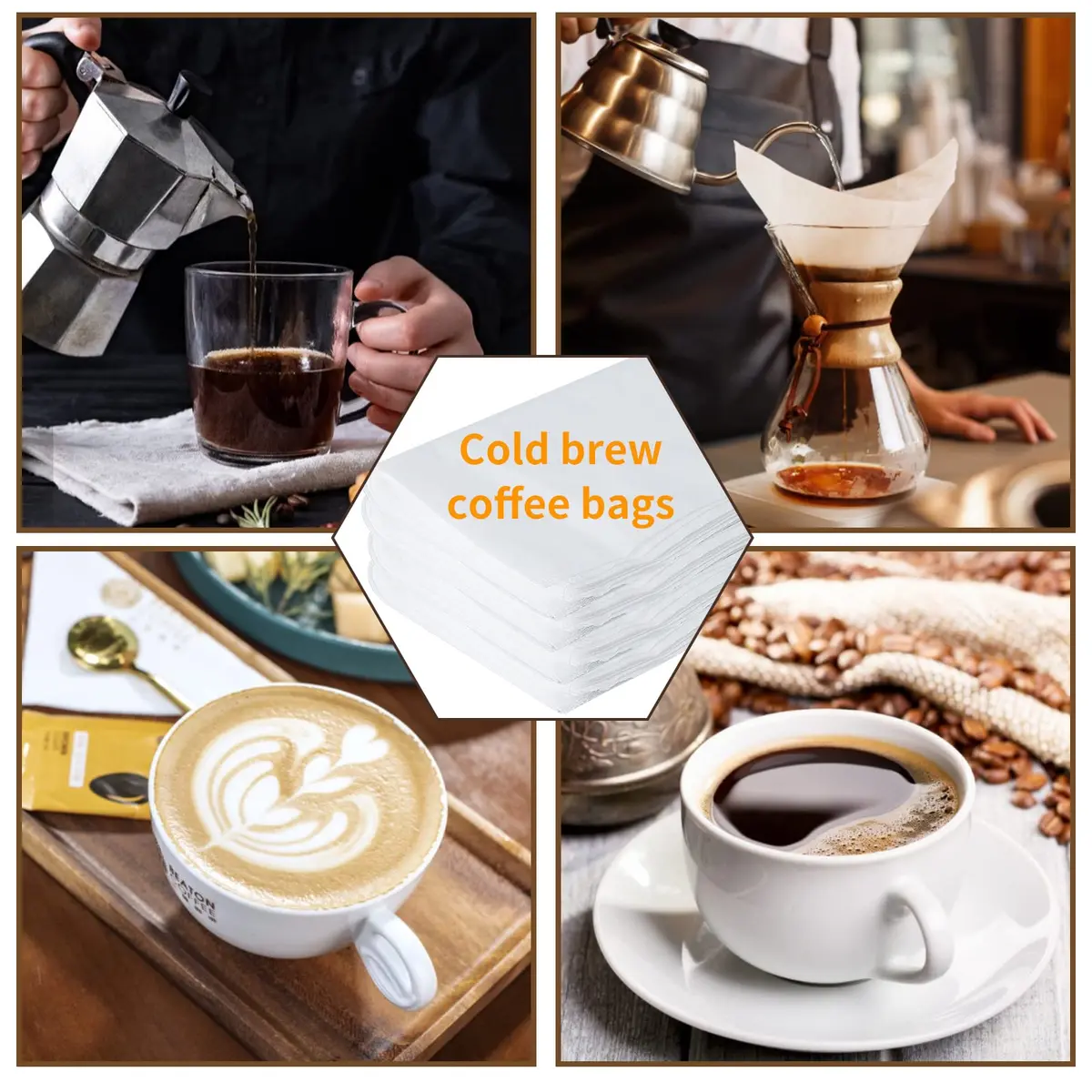 Vonluxin 50 Pack Cold Brew Coffee Filters 20" x 20" | Compatible with 5 Gallon Brewers - view 7