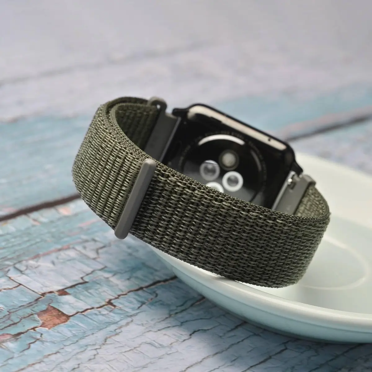 WOCCI 18mm Adjustable Nylon Watch Band | Quick Release Sport Loop Strap (Army Green) - view 7
