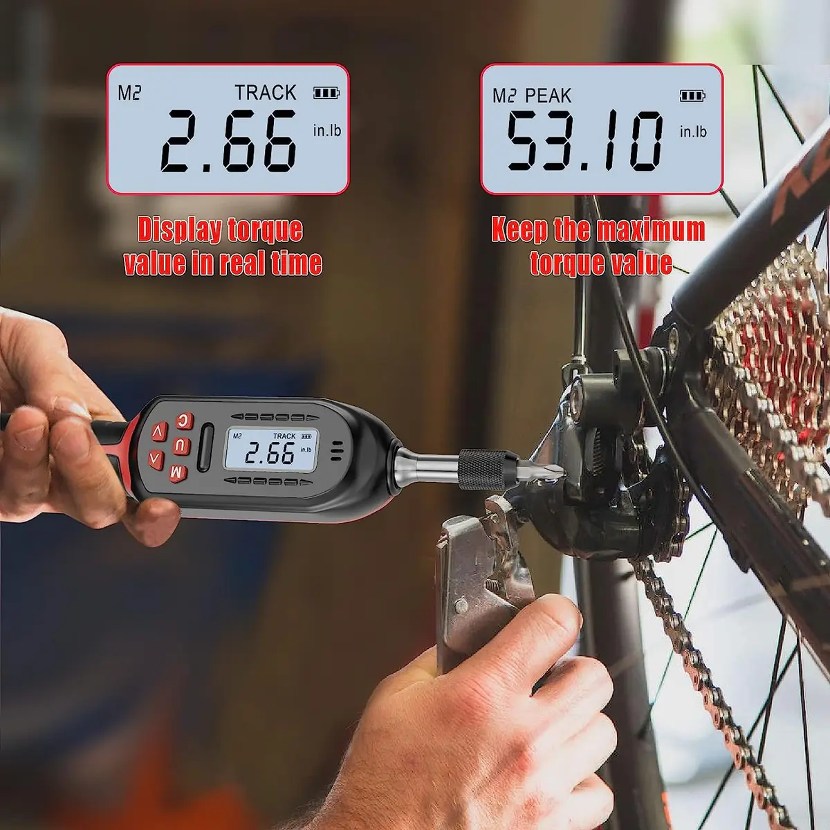 VANPO Digital Torque Screwdriver 0.3-6 Nm (2.66-53.10 in-lb) | ±2% Accuracy, 1/4" Drive - view 6