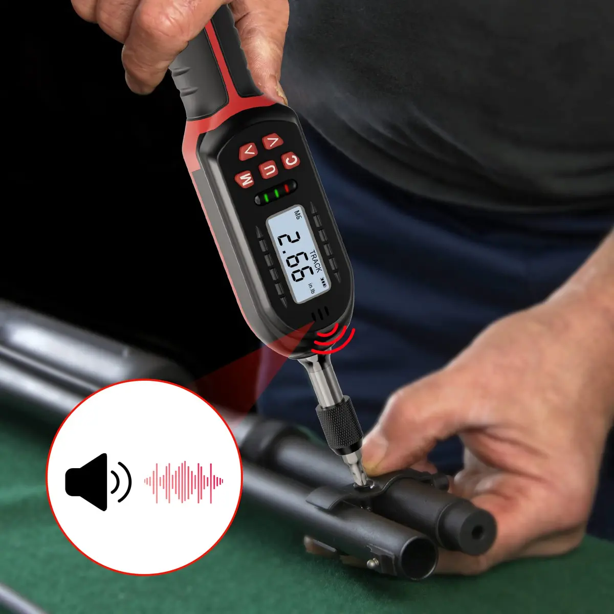 VANPO Digital Torque Screwdriver 0.3-6 Nm (2.66-53.10 in-lb) | ±2% Accuracy, 1/4" Drive - view 4