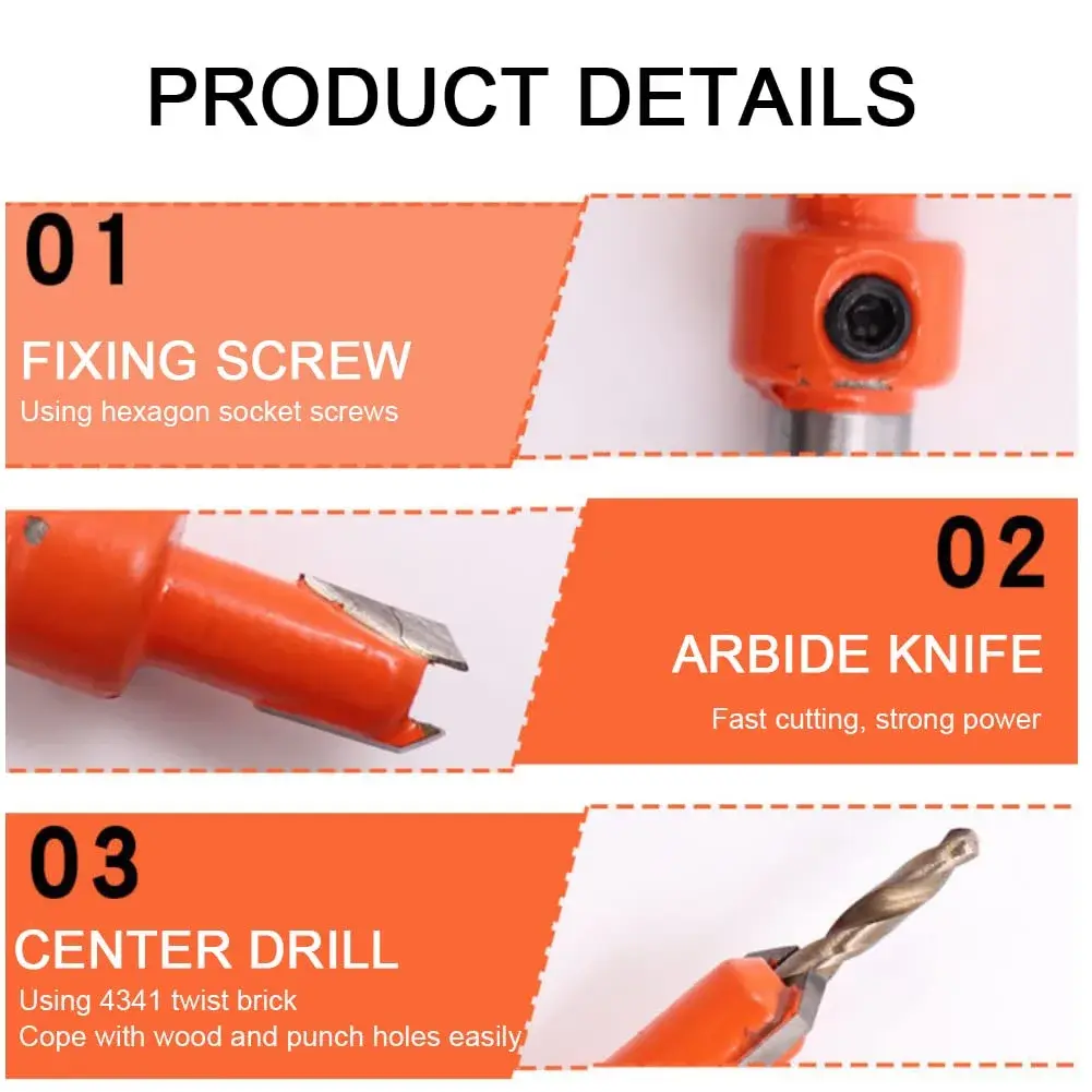 SKQOUI Single Hole Paper Punch with Countersink Drill | 8mm Hole Diameter, 20-Sheet Capacity - view 6