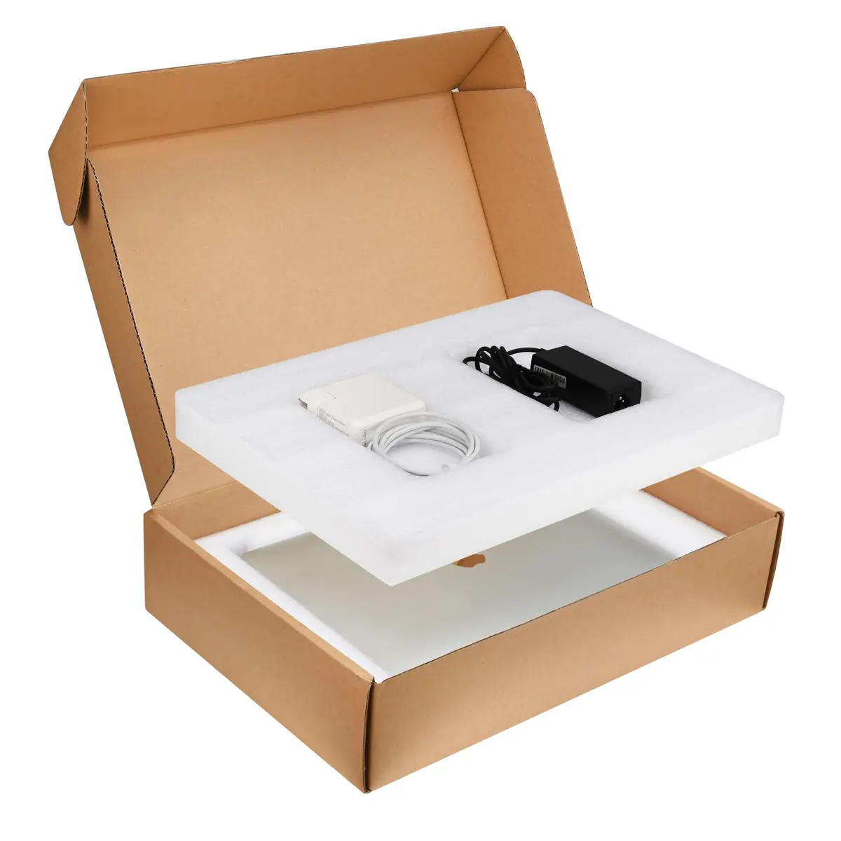 Iacoka Laptop Shipping Box with Foam Protection, Fits 15.15" x 10" x 1.38" Laptops - main product image