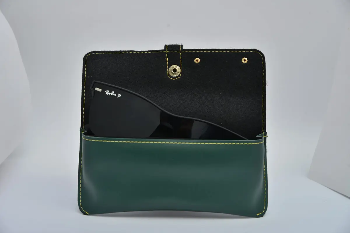YOUR GIFT STUDIO Personalised Leather Gift Set for Women | Wallet, Passport Cover, Sunglasses Case, Keychain (Green) - view 5
