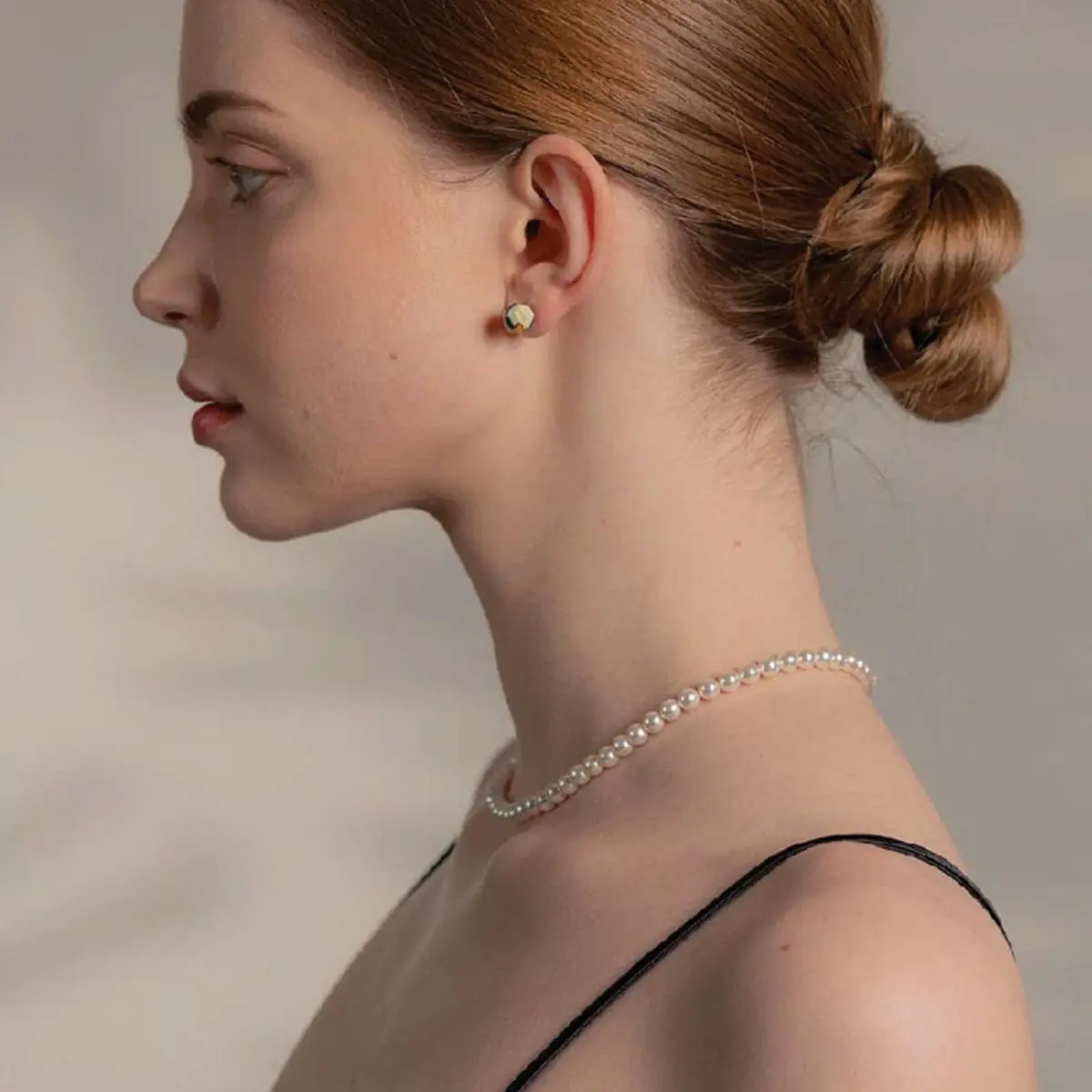 HERIER Pearl Necklace for Women 6MM | Elegant Imitation Pearl Jewelry with Silver or Gold Finish - view 5