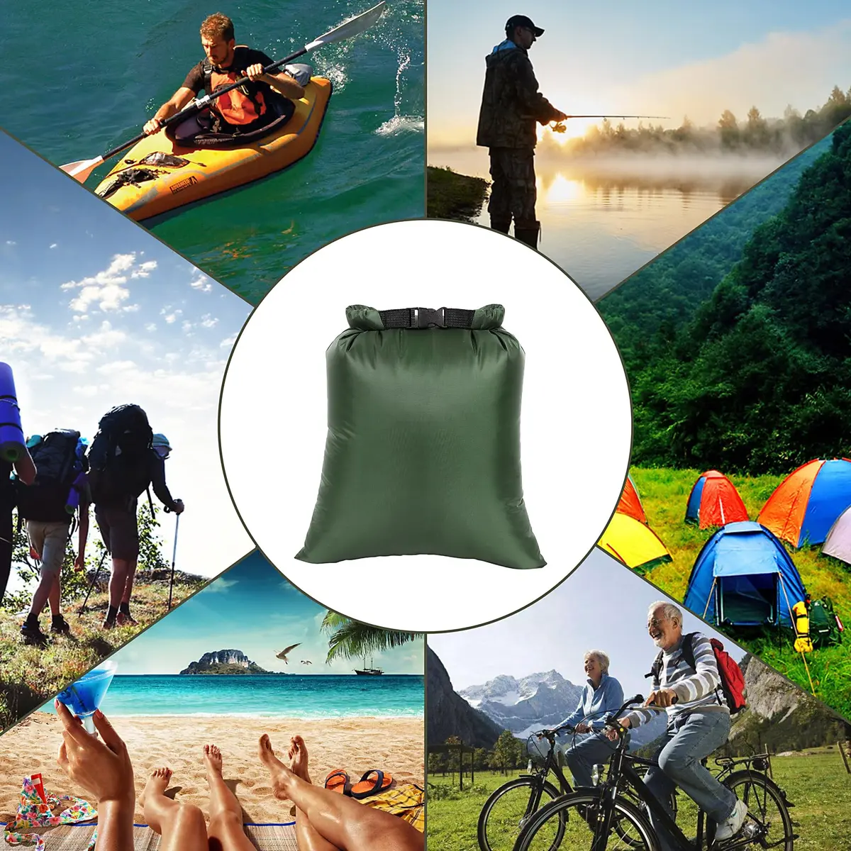 Ucolofun Waterproof Dry Bags Set 8L | Versatile, Lightweight, Waterproof for Outdoor Use - view 6
