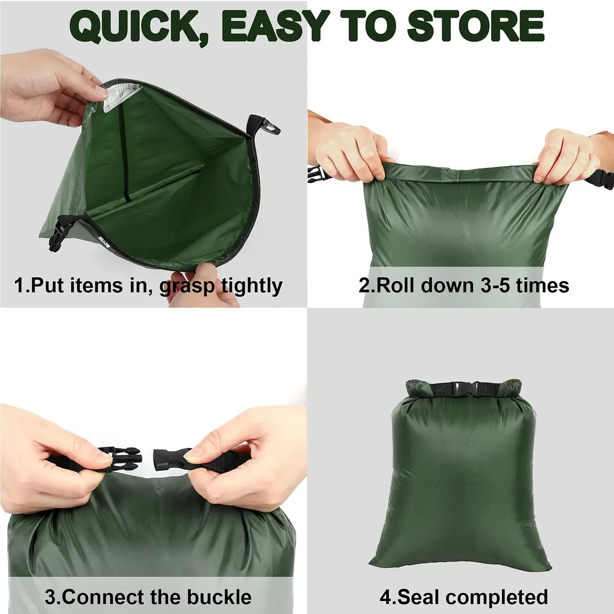 Ucolofun Waterproof Dry Bags Set 8L | Versatile, Lightweight, Waterproof for Outdoor Use - view 4