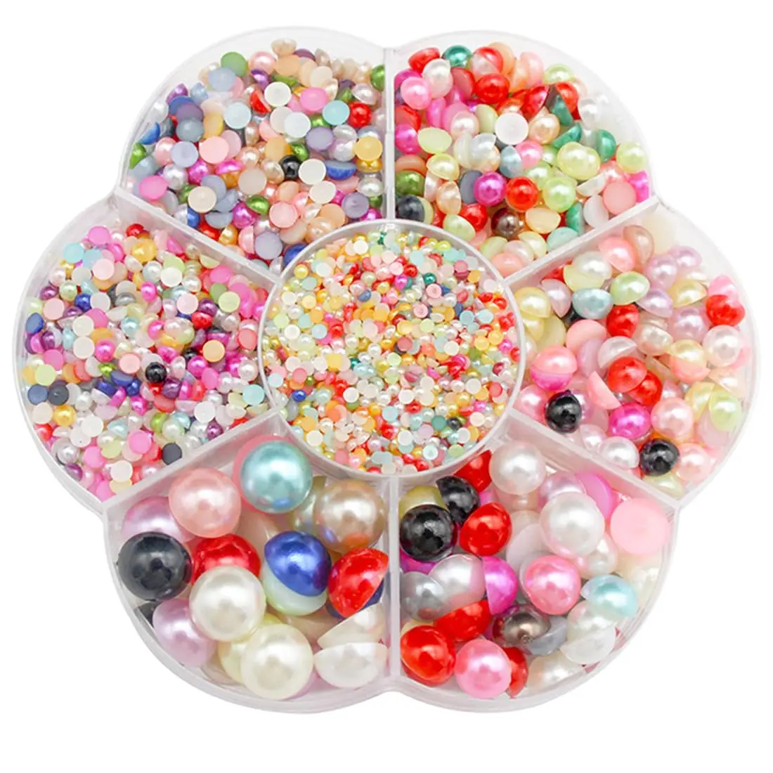 BLAAROOM Half Pearls for Crafts 2-10mm | Flatback DIY Nail Art & Jewelry Embellishments - main product image