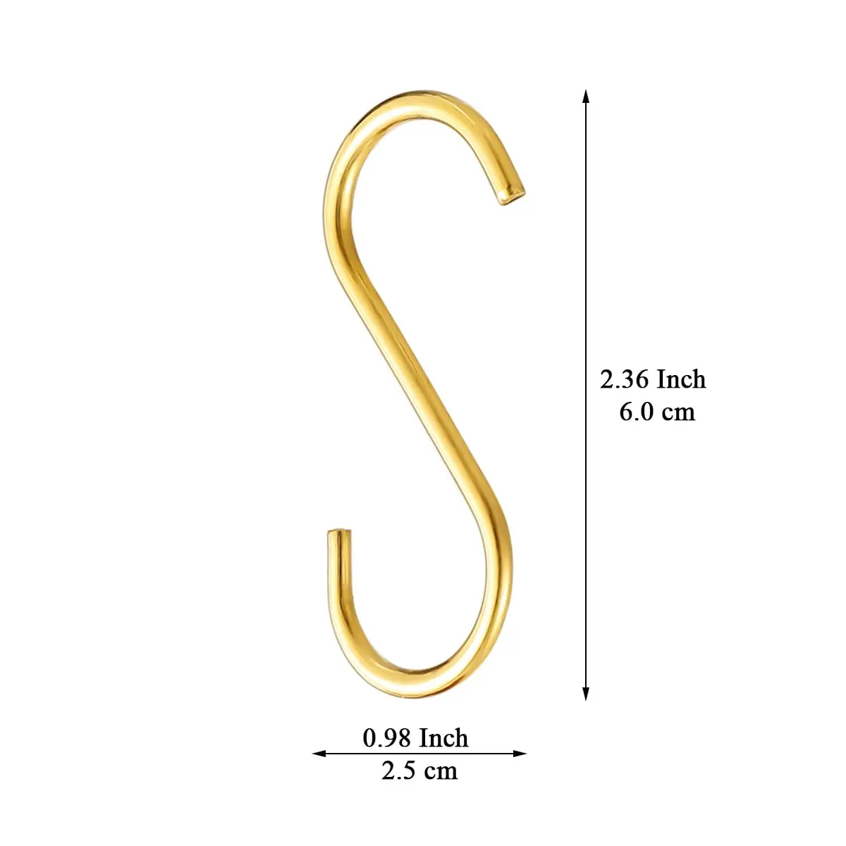 Evanda Gold Storage Hook 30 Pack | Heavy Duty Stainless Steel, Rust-Proof, Multi-Purpose (≤120 chars) - view 2