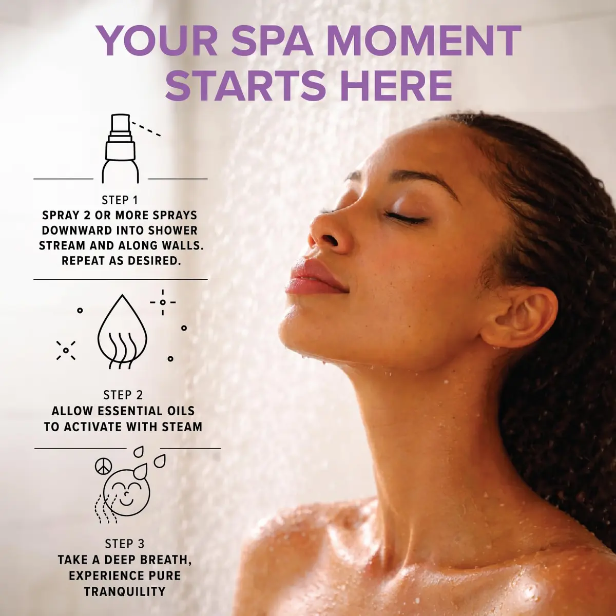 MOXE Lavender Shower Steamer Spray for Relaxation & Tension Relief | Aromatherapy, 4oz - view 6