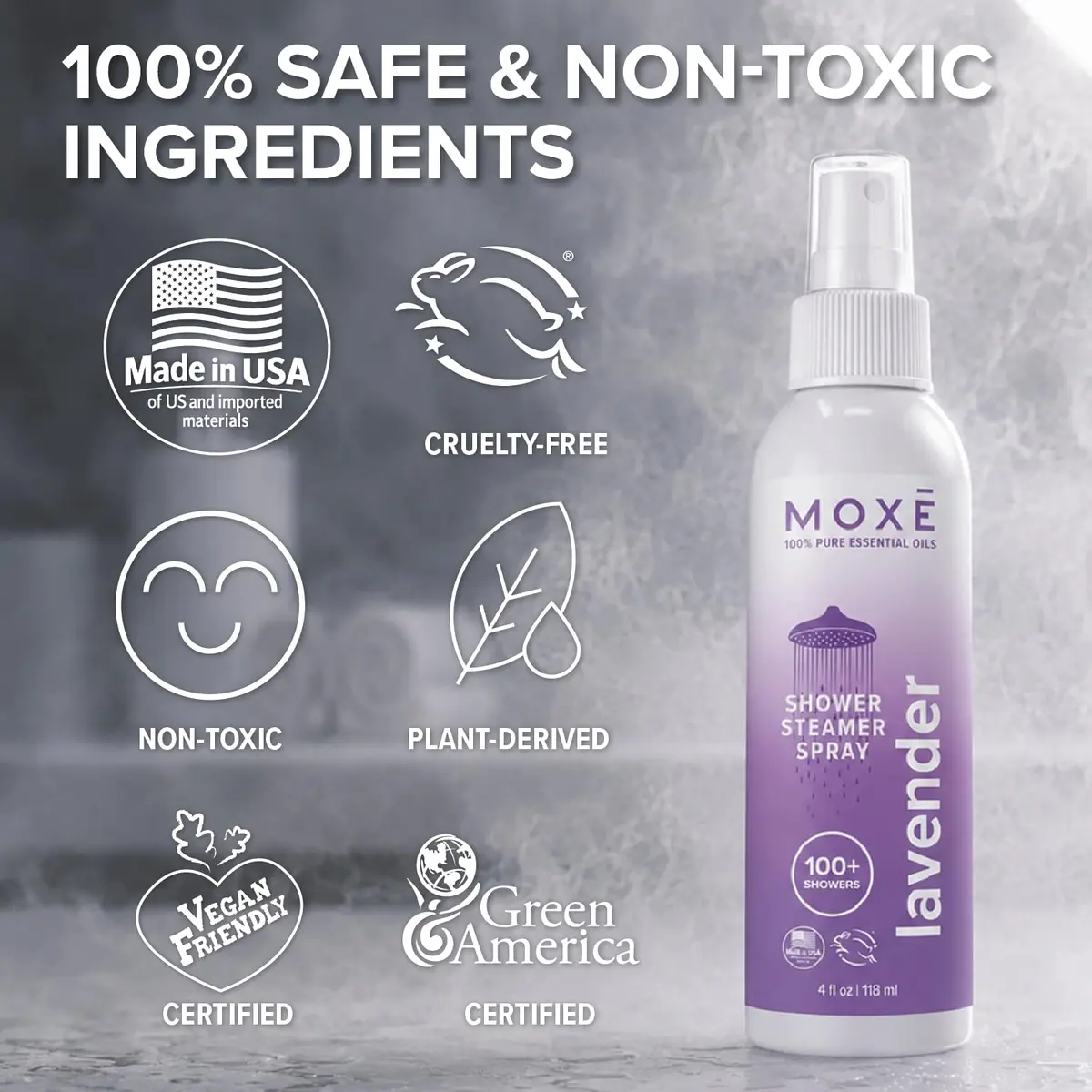 MOXE Lavender Shower Steamer Spray for Relaxation & Tension Relief | Aromatherapy, 4oz - view 8