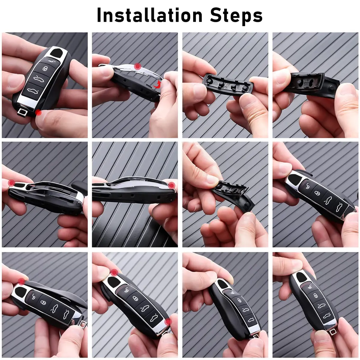Jaronx Black Silicone Key Button Cover for Porsche Boxster Cayman 718 | Protects Original Key Fob - view 7