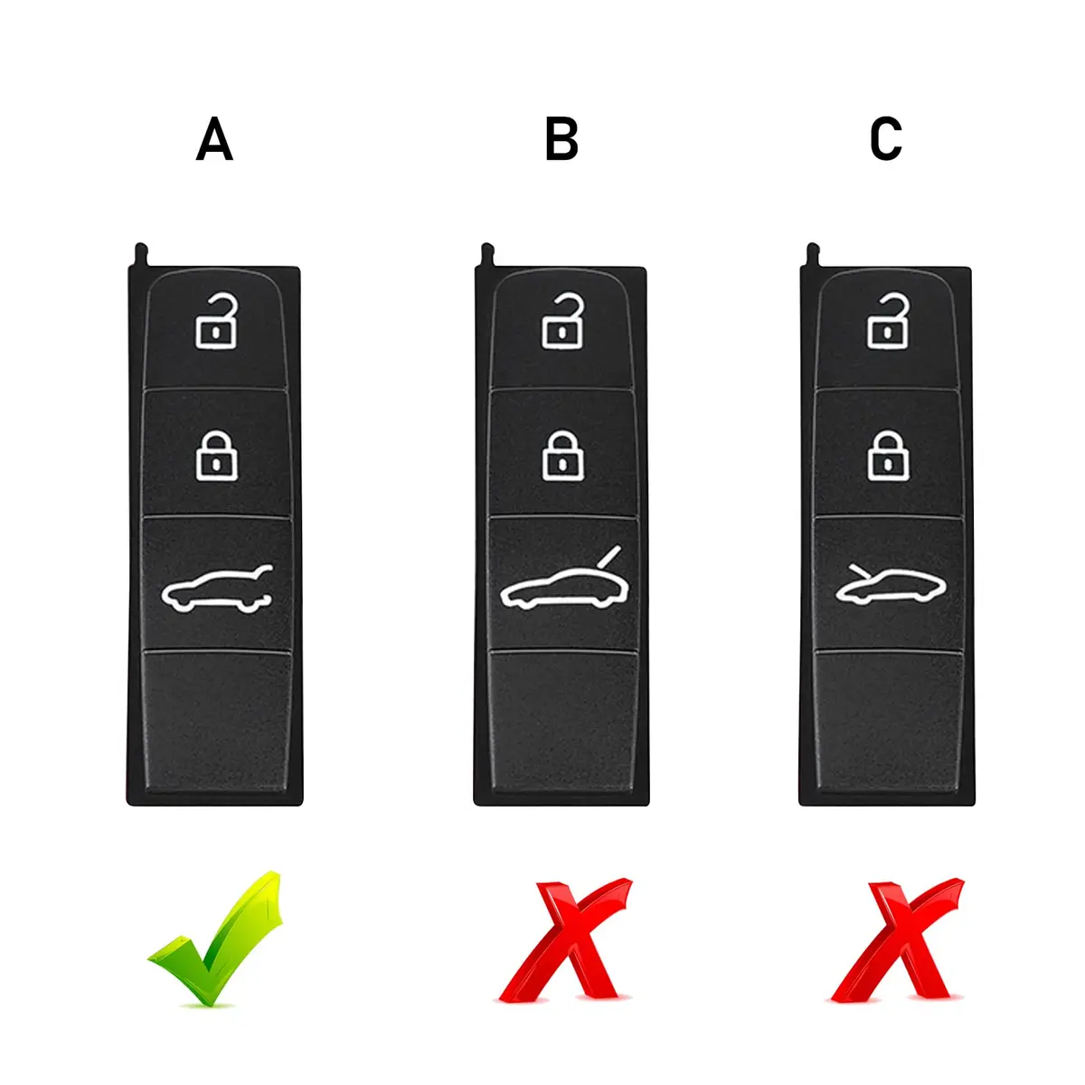 Jaronx Compatible with Porsche Cayenne Key Button Cover | Soft Rubber, Black, 2018-2021 - view 3