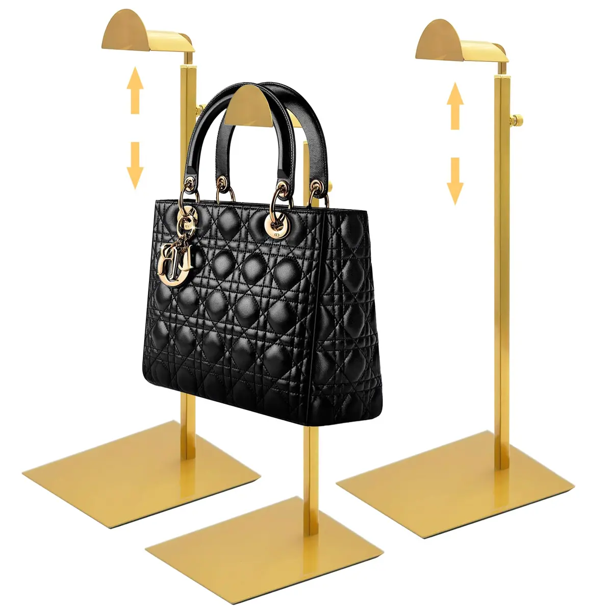 Royxen 3 Pack Purse Holder, Adjustable Bag Display Stand 38.1 cm - 61 cm (15" - 24") | Retail Store Fixture - main product image