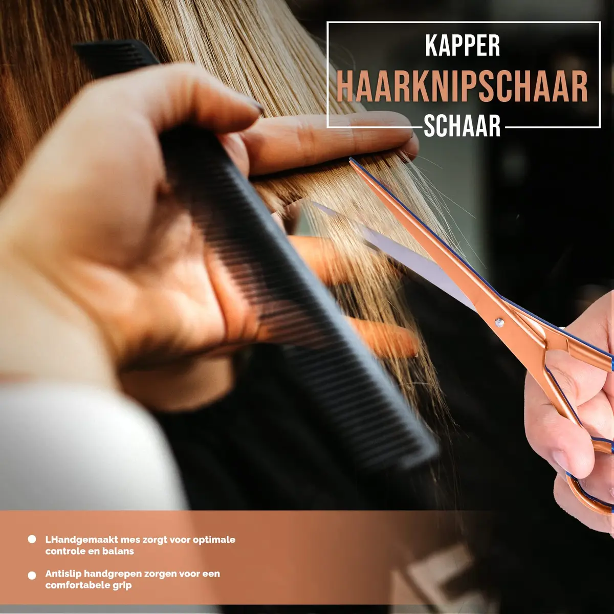 Utopia Care Hair Cutting & Hairdressing Scissors 6.5 Inch | Premium Stainless Steel Shears for Salons, Men, Women & Kids, Rose Gold - view 5