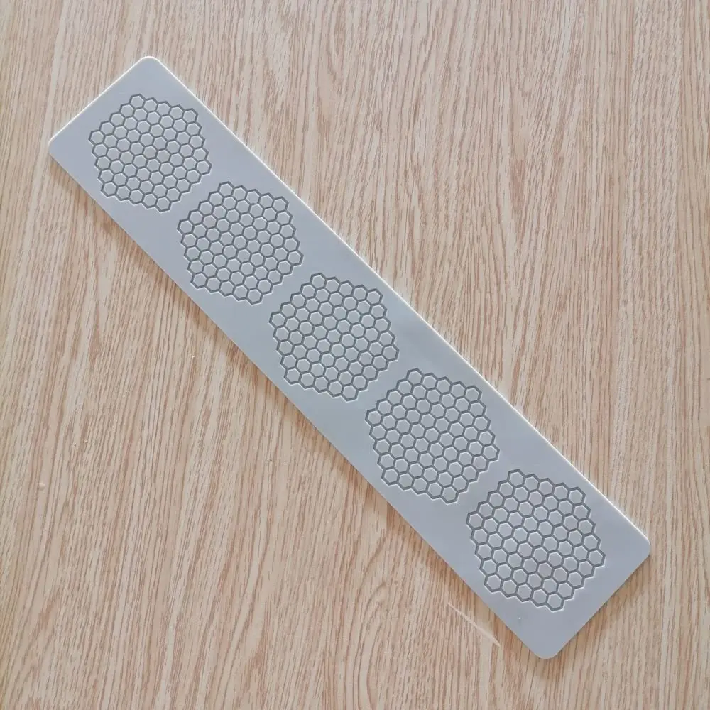TUKE Honeycomb Silicone Fondant Cake Mold 14.8 x 3.12 x 0.08 inches | Food Grade BPA-Free for Chocolate Candy Baking - view 2