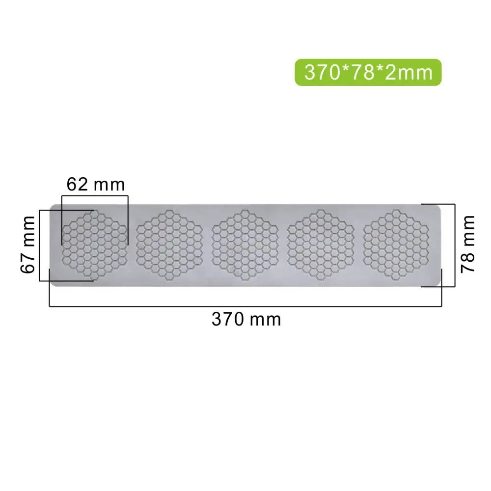 TUKE Honeycomb Silicone Fondant Cake Mold 14.8 x 3.12 x 0.08 inches | Food Grade BPA-Free for Chocolate Candy Baking - view 4
