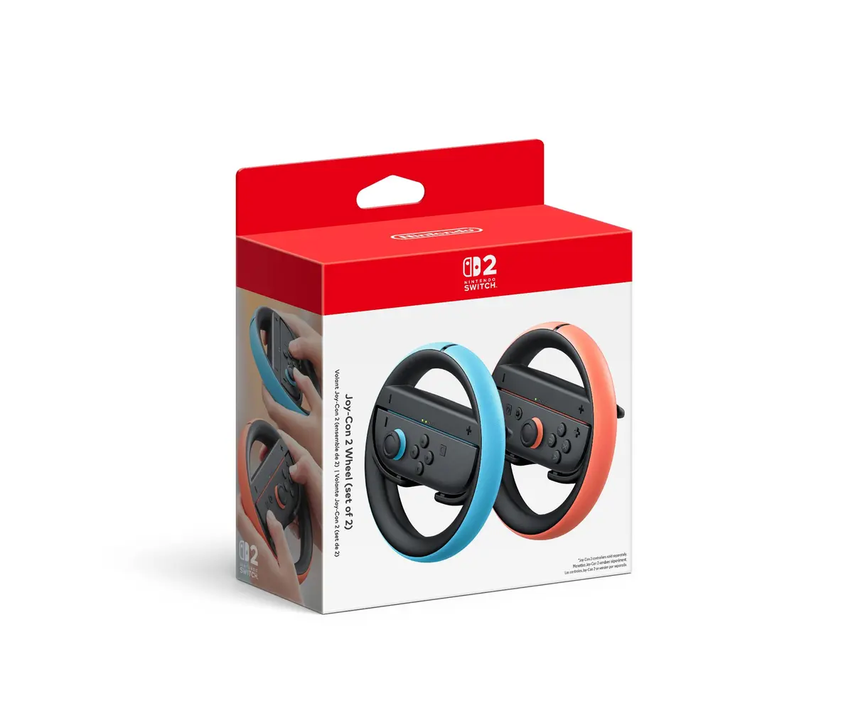 Nintendo Joy-Con™ 2 Wheel (Set of 2) Light Blue/Light Red | Realistic Racing Control for Nintendo Switch 2 - main product image