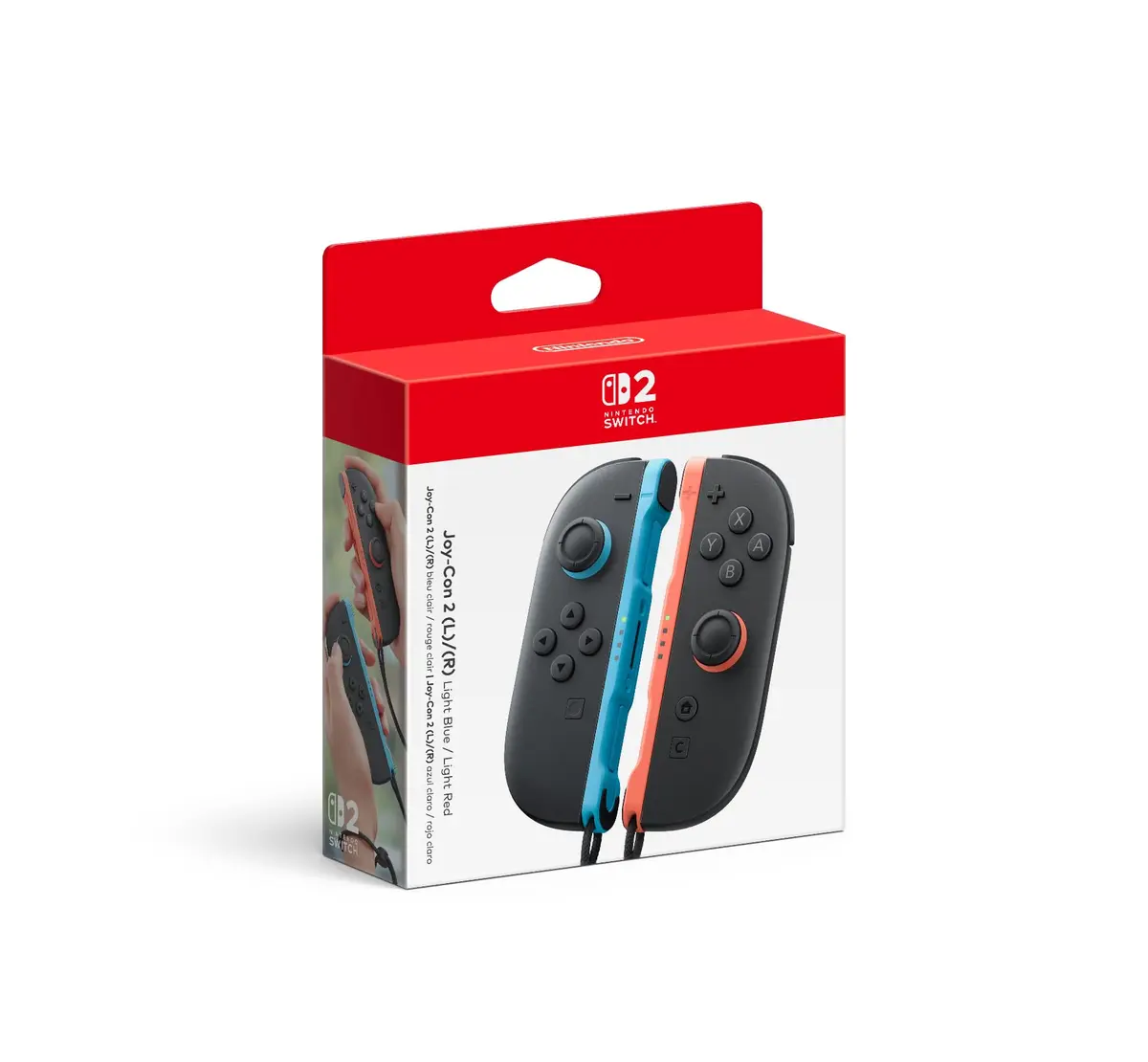 Nintendo Joy-Con 2 (L)/(R) Light Blue/Light Red Pair | Motion Controls & HD Rumble for Switch 2 - main product image