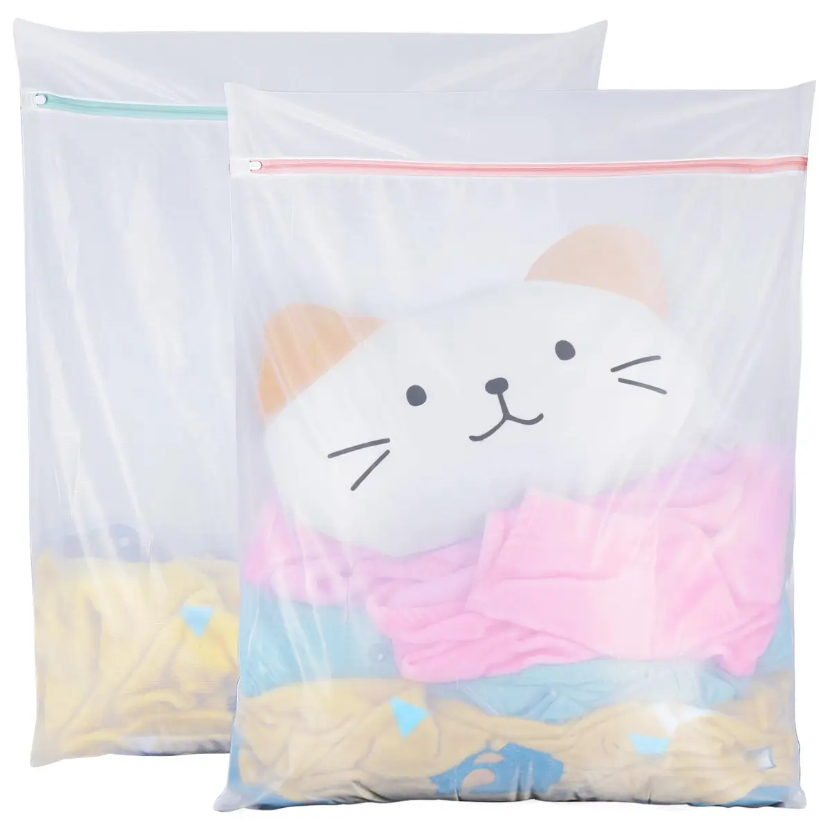Tenn Well Large Mesh Laundry Bags 90x70cm (35"x27") | Zippered Wash Bags for Blankets, Delicates, and Travel - main product image