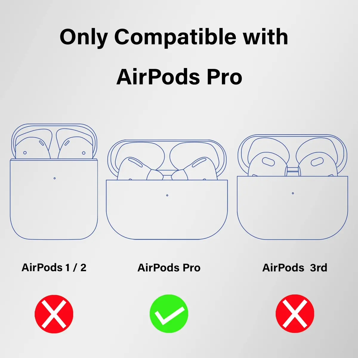 Wonhibo Elephant Silicone Case for AirPods Pro | Cute Kawaii Cover with Keychain - view 2