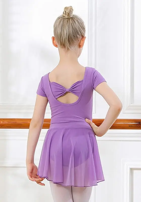 DIPUG Purple Ballet Leotard with Removable Skirt Toddler Dance Dress Combo for Girls 2T-12 Years | 2-Piece Set - view 8