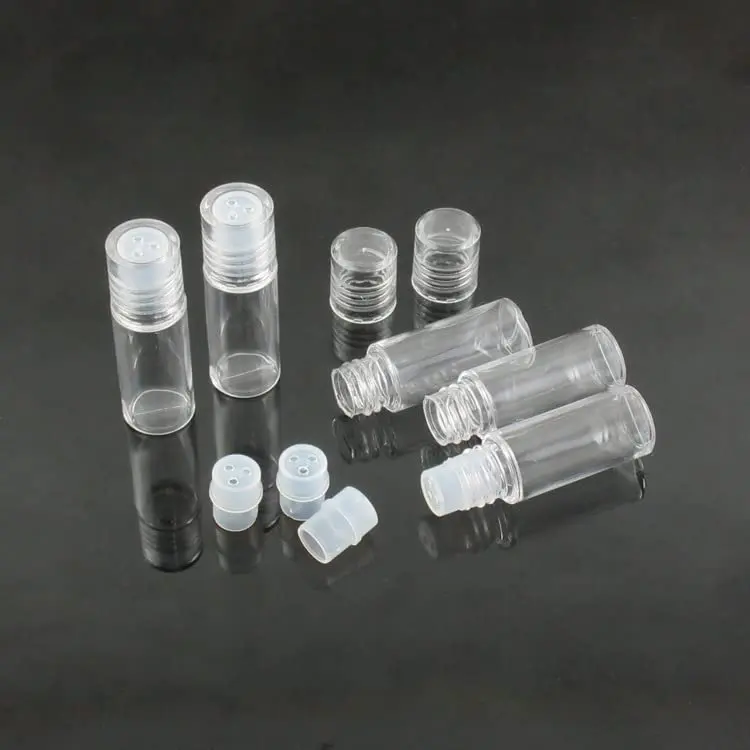 lasenersm Clear 3ml Mini Loose Powder Jars with Sifter (12-Pack) | Refillable Cosmetic Sample Containers - view 3