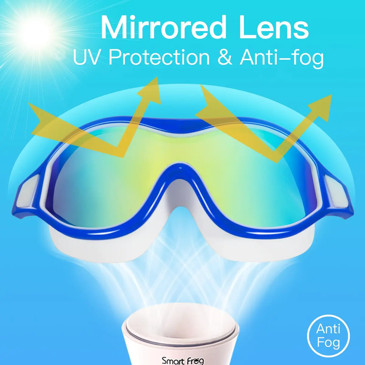 Seago Adult Youth Anti-Fog Wide Clear View Pool Swim Goggles | 180° Vision UV Protection Waterproof No Leaking - view 6