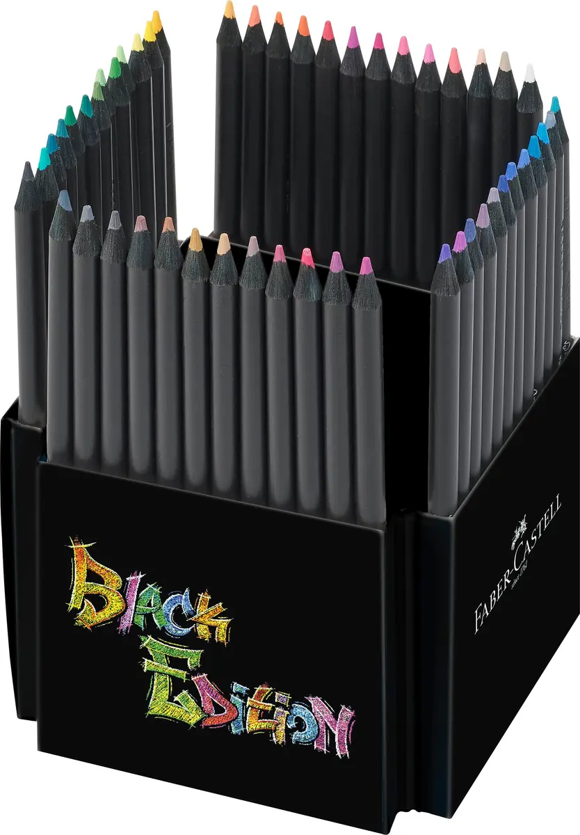 Faber-Castell Black Edition Colored Pencils, 50 Count (Pack of 50) | Smooth Color Laydown for Art & Drawing - main product image