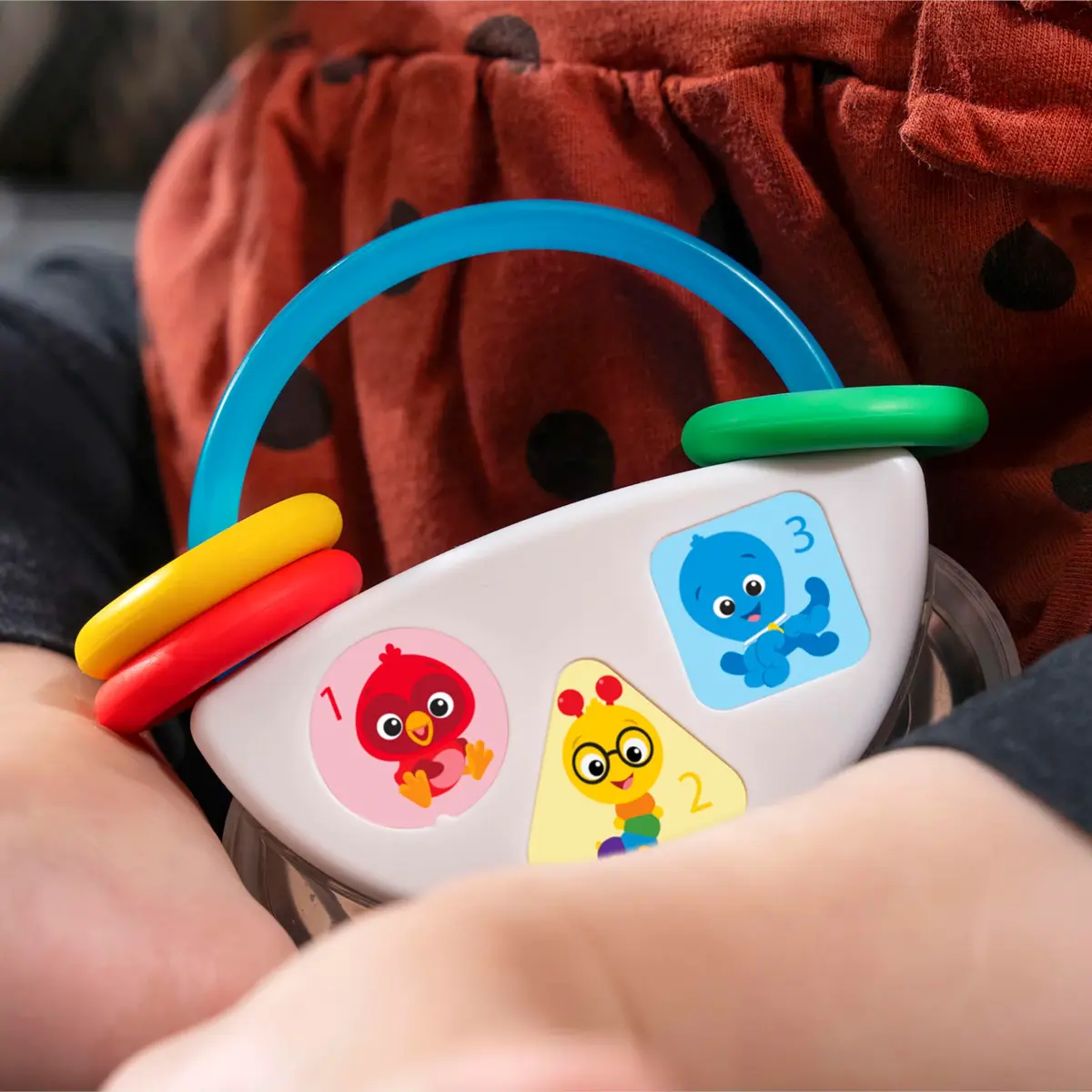 Baby Einstein Tiny Tambourine Musical Toy & Rattle, BPA Free, Age 3 Months+ | Fine Motor Skill Development - view 6