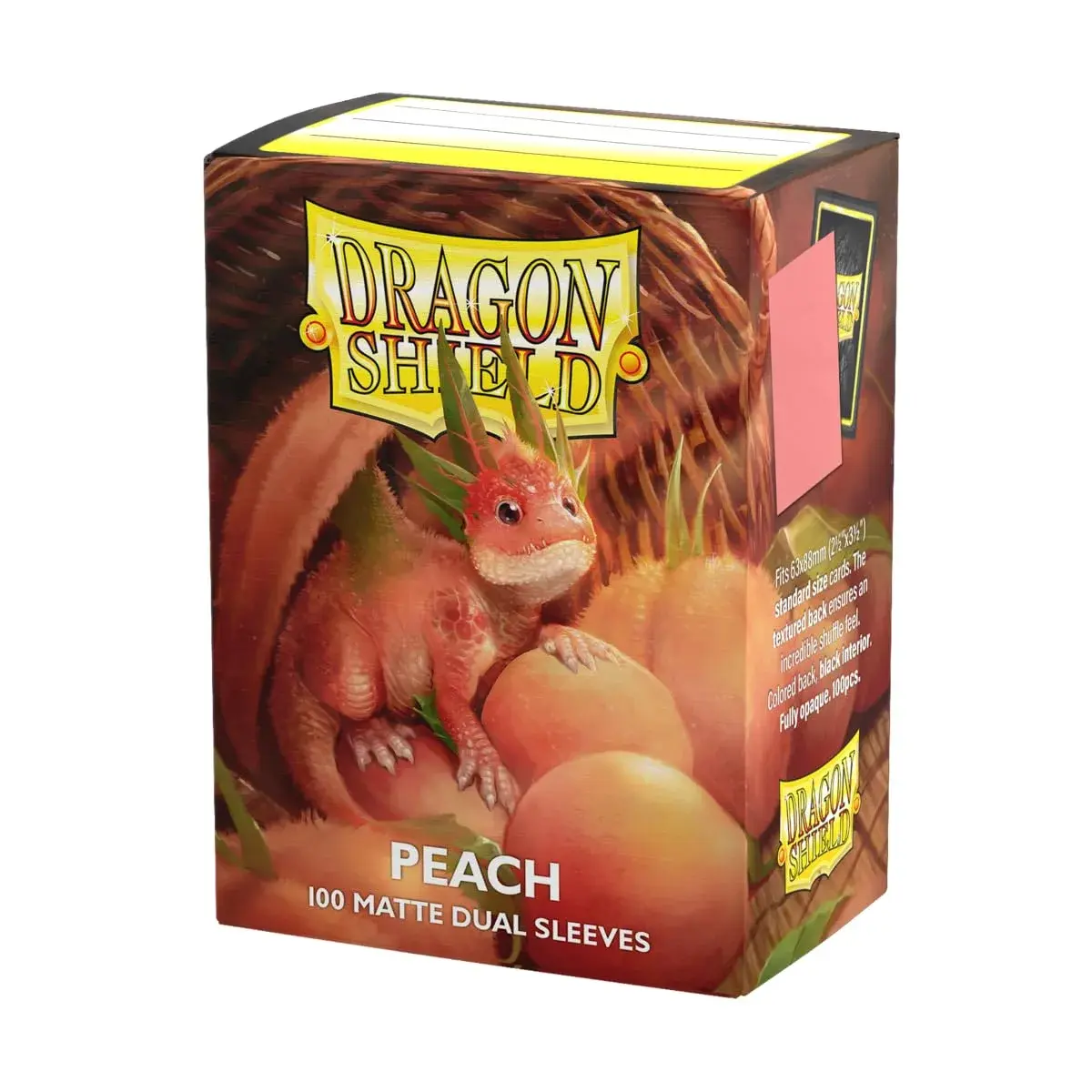 Dragon Shield Matte Dual Standard Size Card Sleeves 100 CT Peach | Smooth Shuffle & Tough Protection - main product image