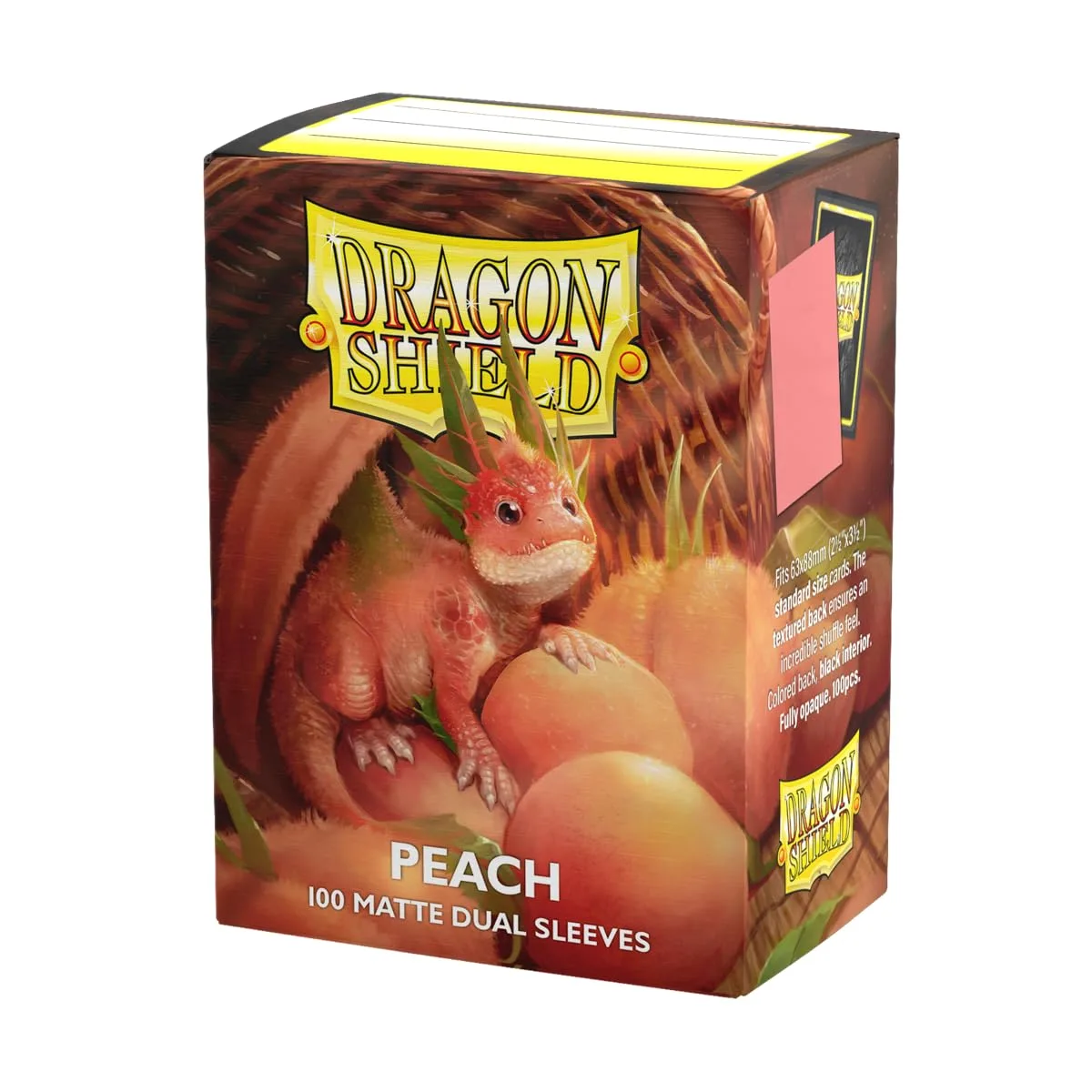 Dragon Shield Matte Dual Standard Size Card Sleeves (100ct, Peach) | Non-Toxic, BPA-Free Card Sleeves for TCGs - main product image