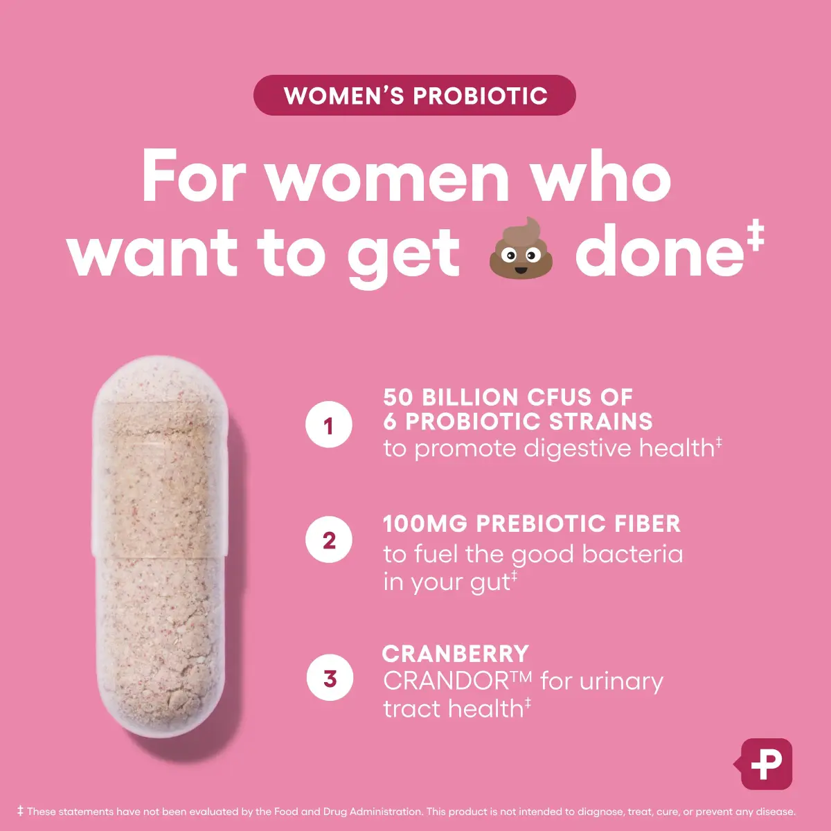 Physician's Choice Probiotics for Women 60 Count | Digestive, UT, Feminine Health, 50 Billion CFU, Organic Prebiotics, Cranberry Extract - view 4