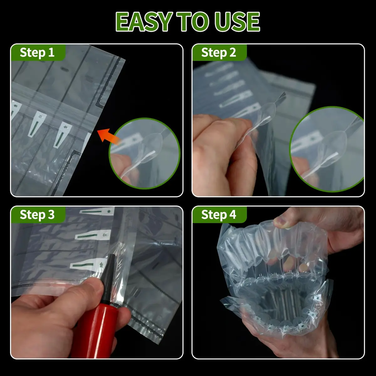 MONKKINO 32 Pack Inflatable Wine Bottle Protector Bags | Crashproof Air Column Sleeves for Travel - view 4