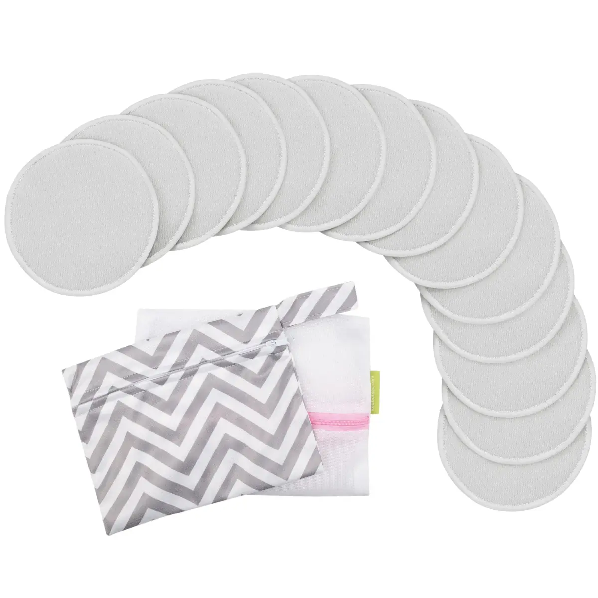 KeaBabies Reusable Nursing Pads Large 12 cm (4.8") | 14-Pack Bamboo Viscose for Breastfeeding - main product image