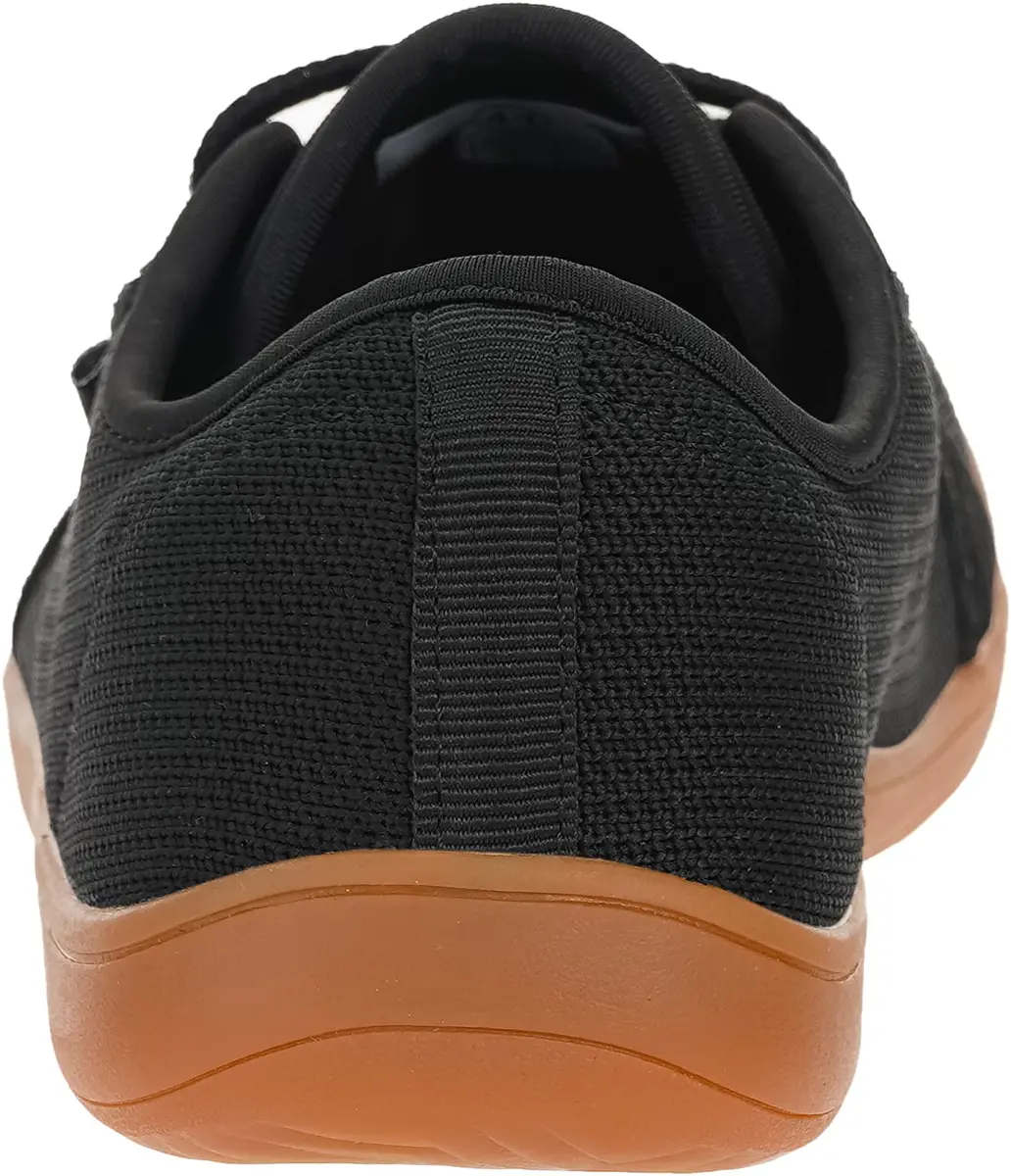 WHITIN Men's Minimalist Barefoot Shoes Zero Drop Fashion Black Gum 8 | Natural Walking Support - view 5