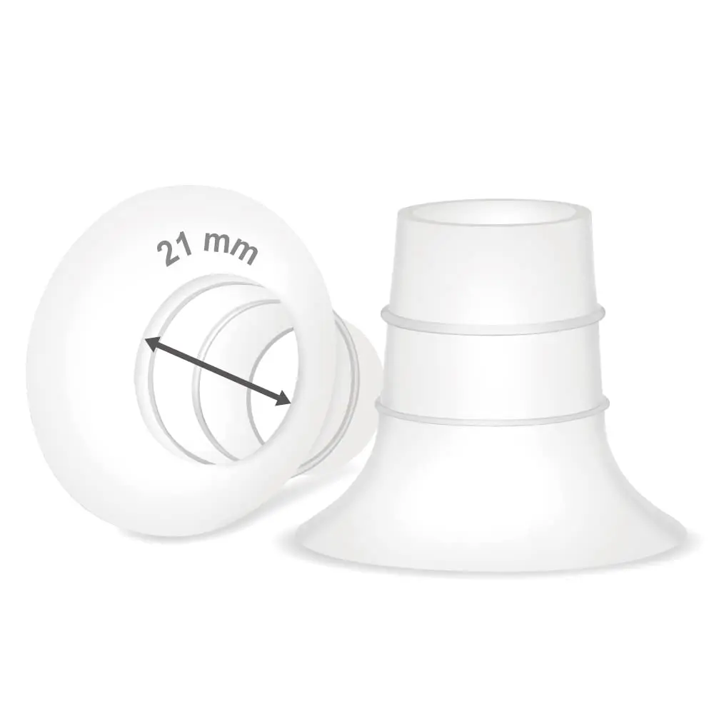 Maymom 21mm Flange Insert for Elvie & Medela Pumps, 2-Pack | Reduces 24mm to 21mm for Comfort - main product image