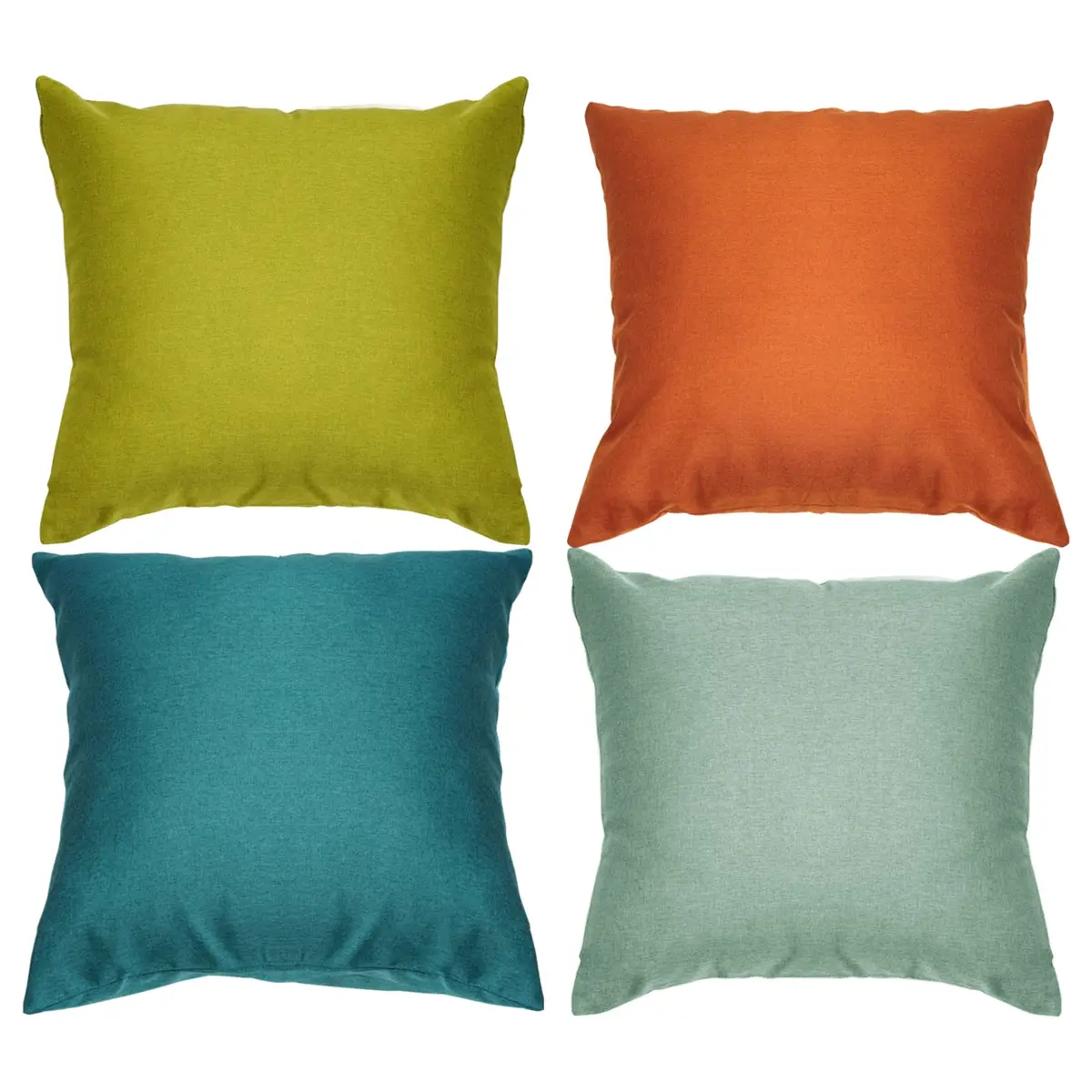 yeabwps 4-Pack Outdoor Waterproof Pillow Covers 45x45 cm (18x18 Inches) | Vibrant Colors for Patio & Garden - main product image