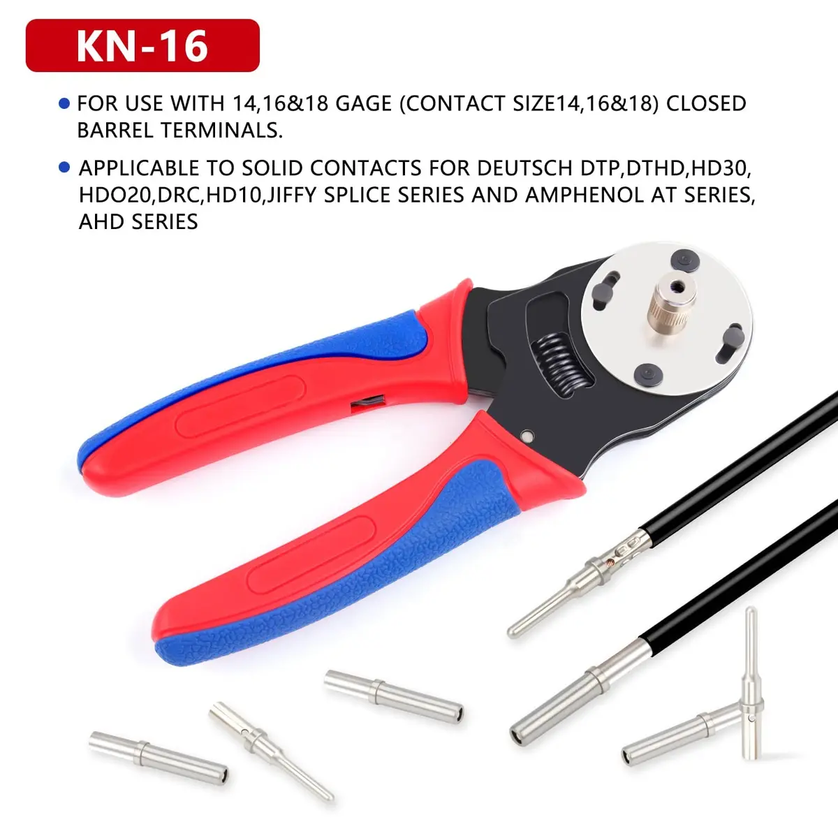 Knoweasy Deutsch Crimper KN16 | 4-Way Indent, 8 Impressions, Automotive & Electrical Use - view 3