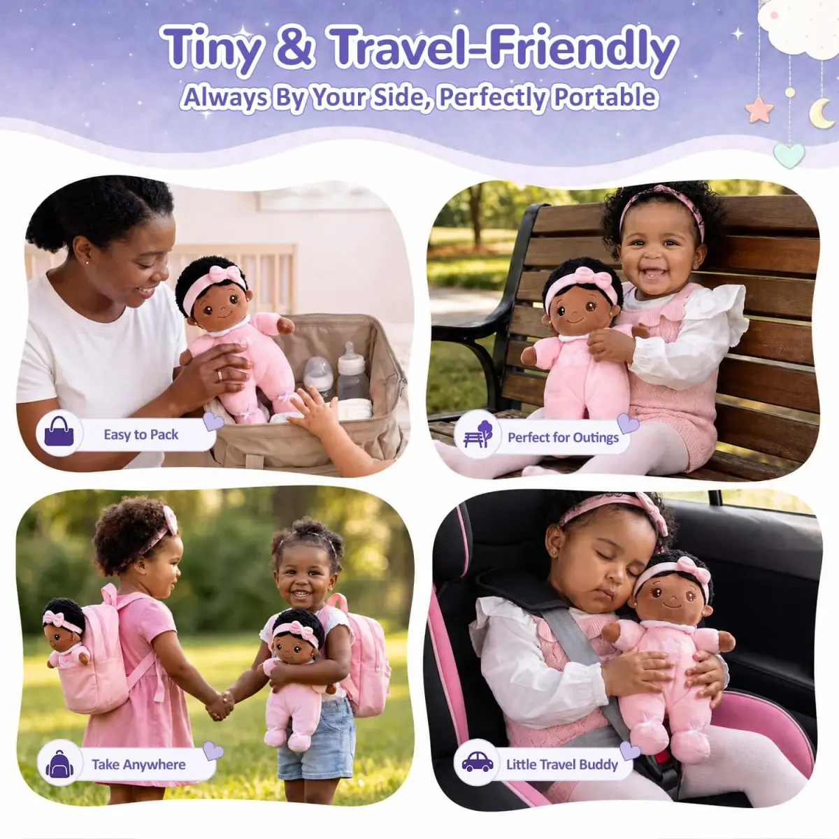 OUOZZZ 10 inch (25.4 cm) Plush Baby Doll | ASTM-Tested & CPC Certified - view 6
