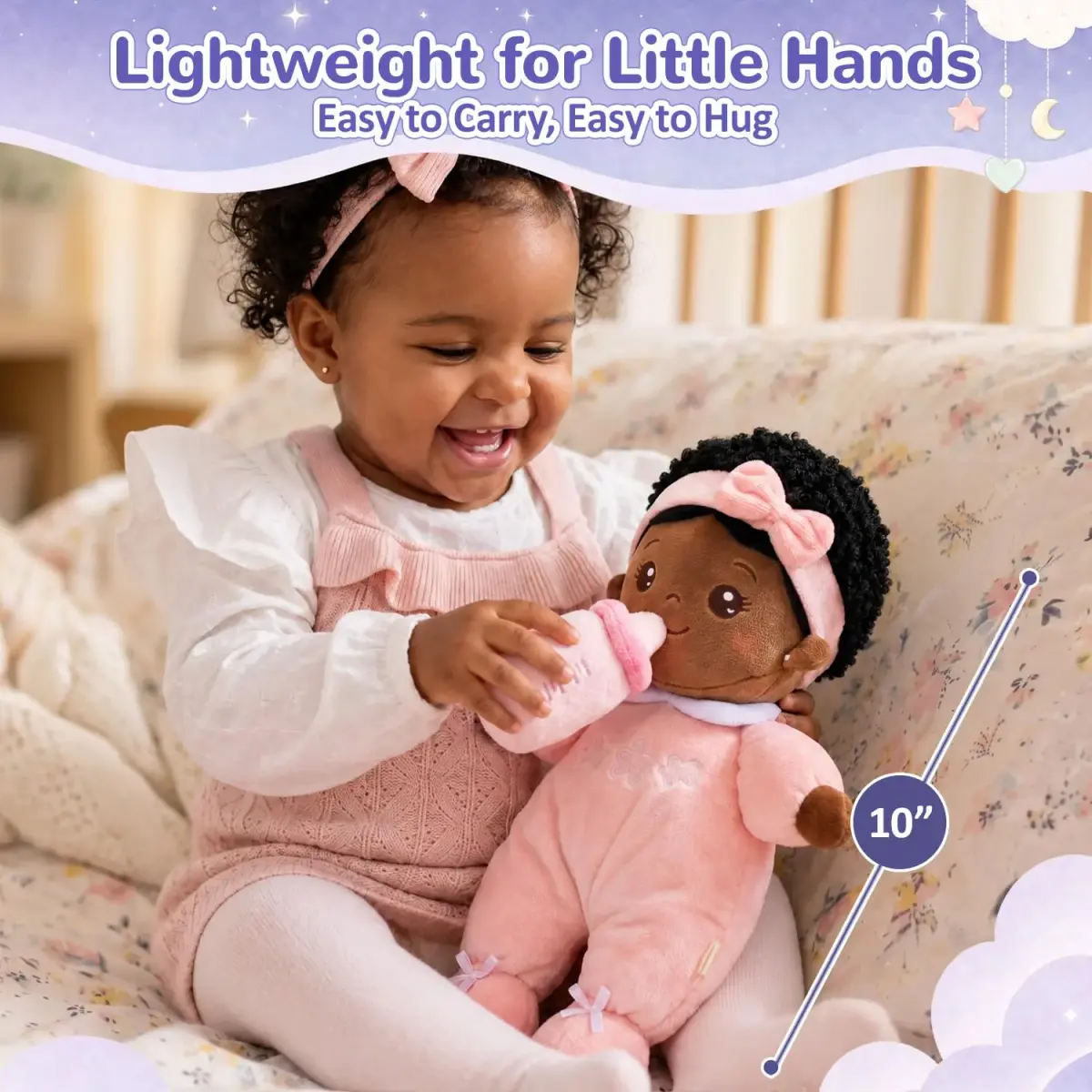 OUOZZZ 10 inch (25.4 cm) Plush Baby Doll | ASTM-Tested & CPC Certified - view 4