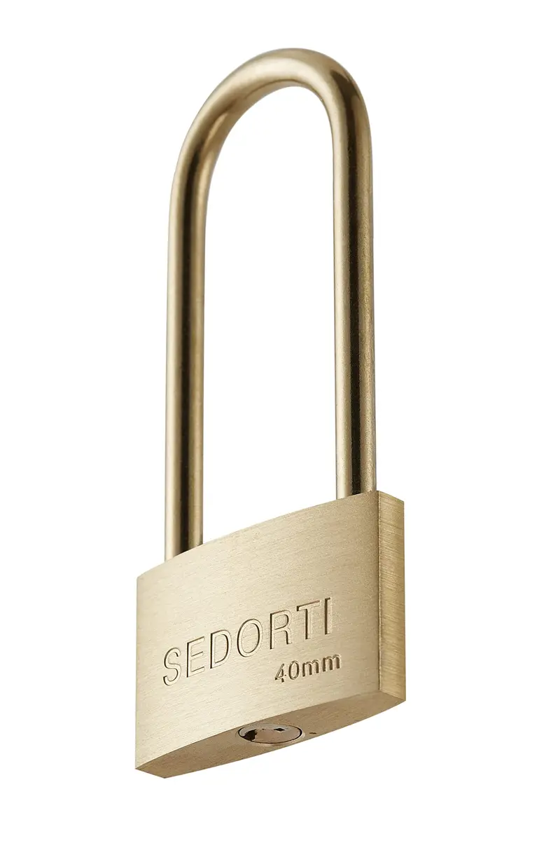 SEDORTI Weather Proof Brass Padlock 1-1/2" Wide | Marine Grade, Rust-Resistant, Light Duty - main product image