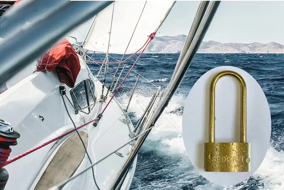 SEDORTI Weather Proof Brass Padlock 1-1/2" Wide | Marine Grade, Rust-Resistant, Light Duty - view 6