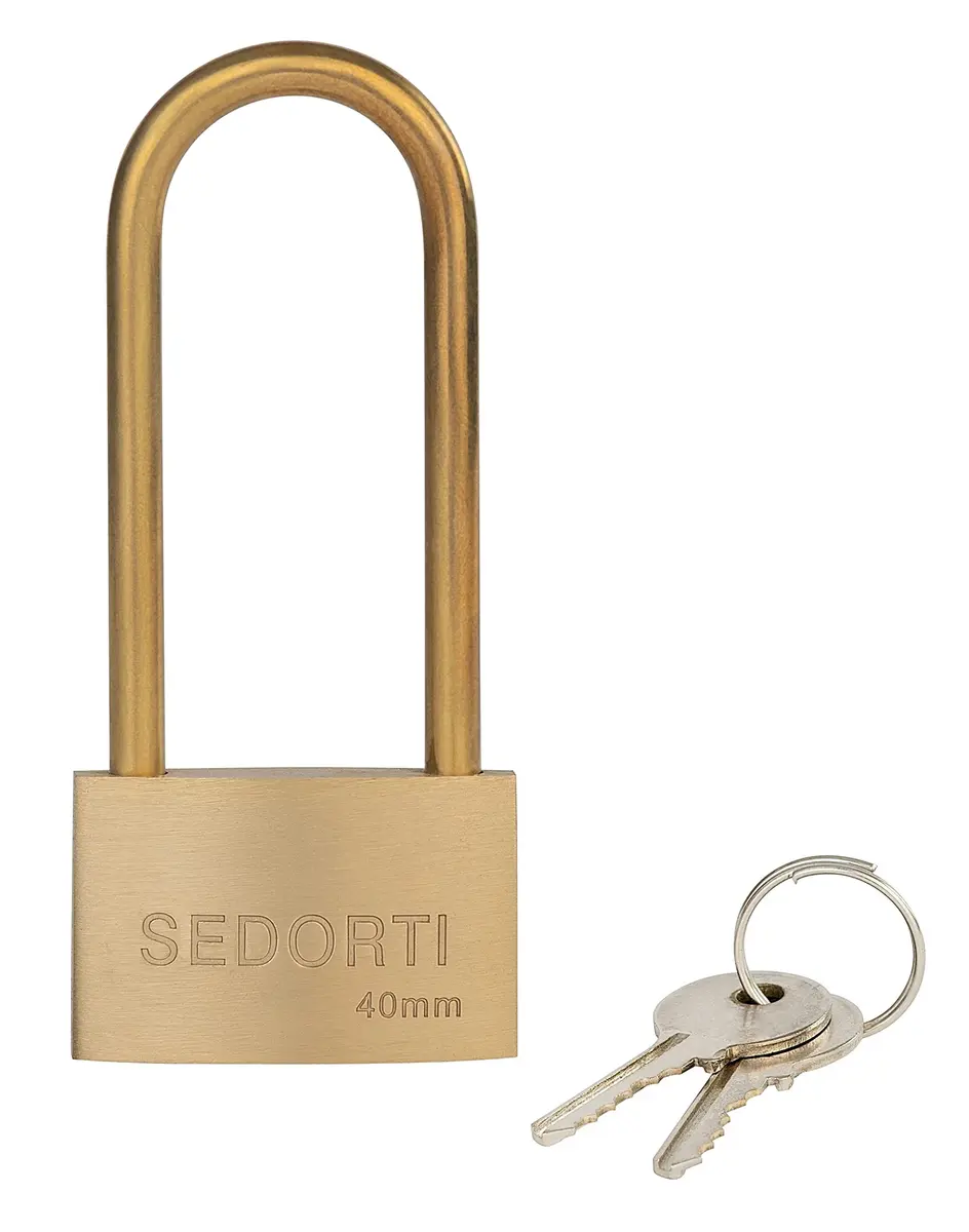 SEDORTI Weather Proof Brass Padlock 1-1/2" Wide | Marine Grade, Rust-Resistant, Light Duty - view 4