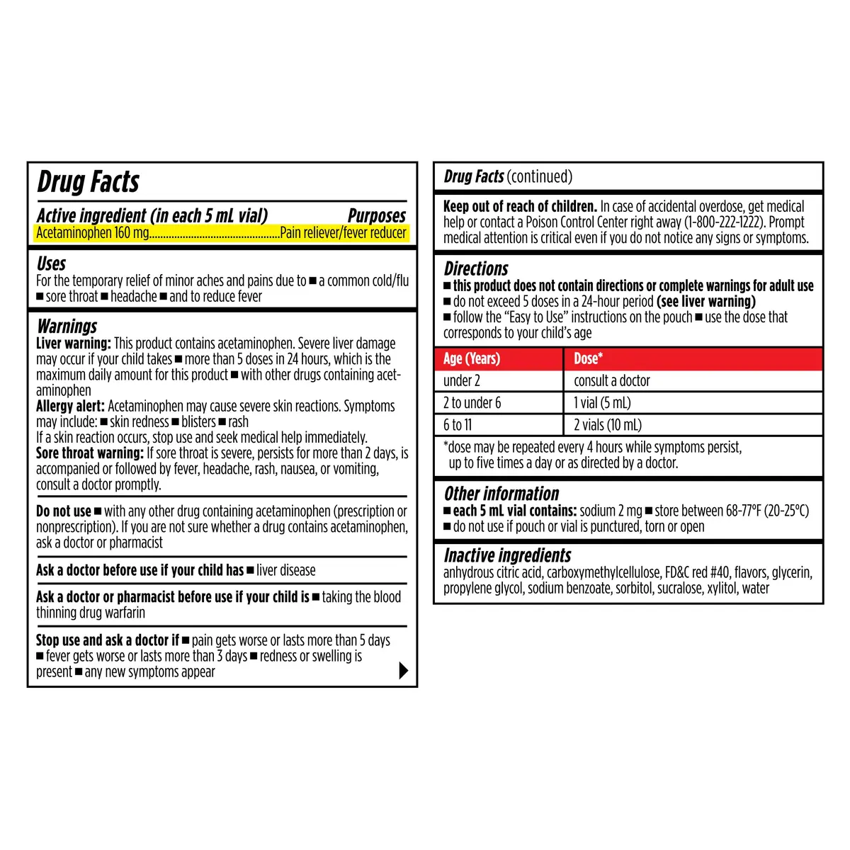 Dr. Kids Pain & Fever Medicine for Kids Ages 2-11, Cherry Flavor, 20 Count | Pre-Measured, Safe & Effective - view 8