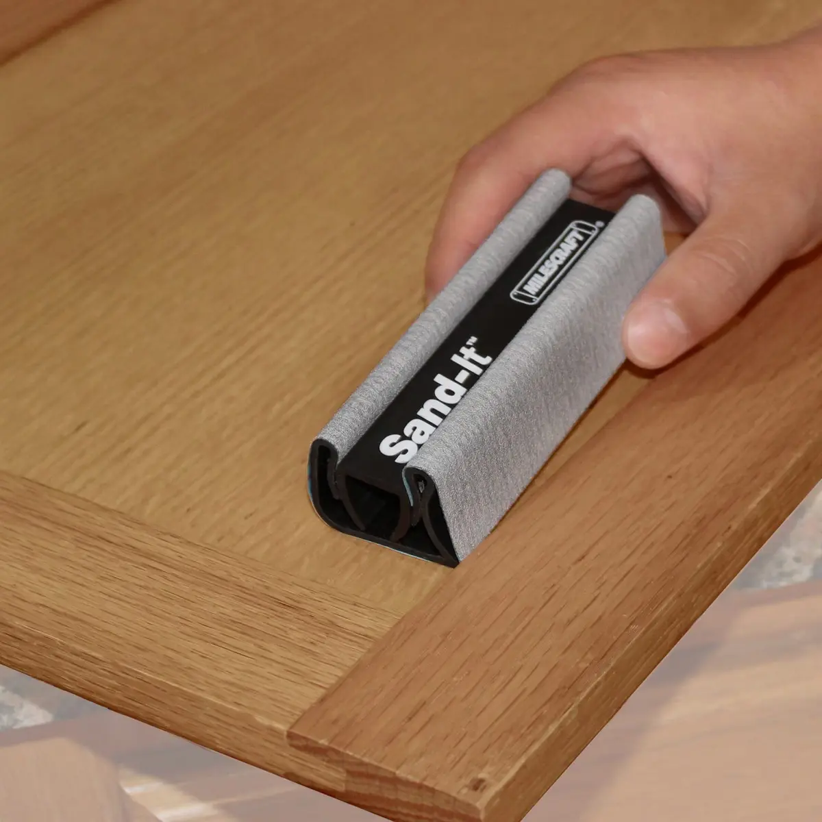 Milescraft Sand-It Multi-Surface Sanding Block | 150 Grit, Fits Any ¼ Sheet, Versatile for Flat, Concave & Convex Surfaces - view 2
