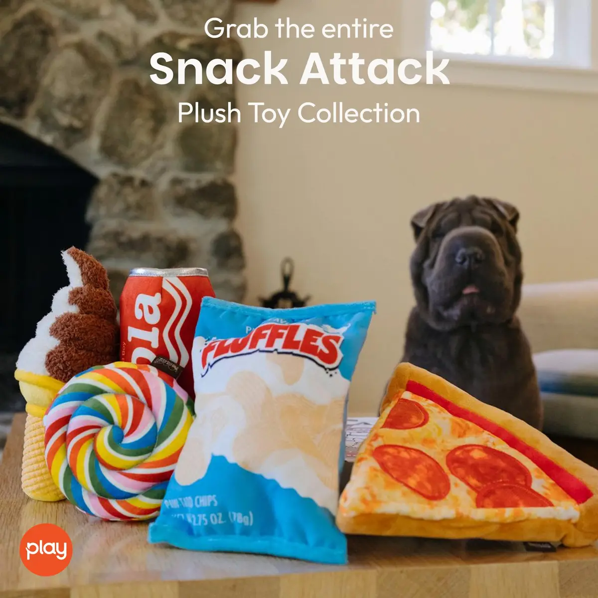 P.L.A.Y. Snack Attack Good Boy Cola Plush Dog Toy - Medium | Durable Squeaker Chew Toy for Medium & Large Dogs - view 5