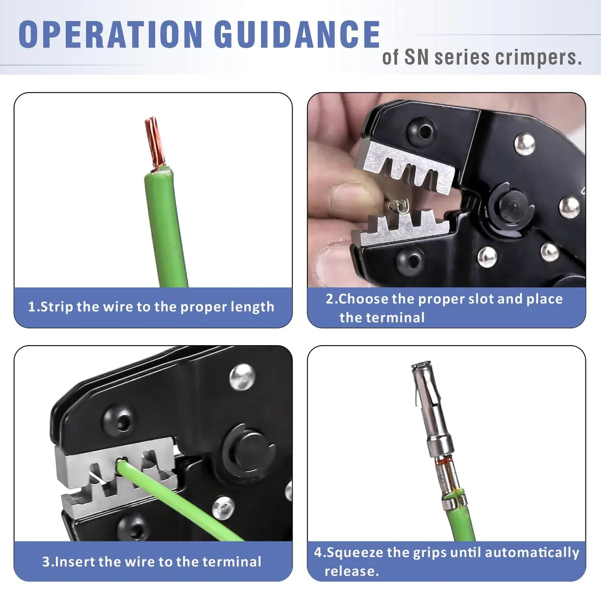 Wekesigo SN-2549 Ratcheting Crimping Tool 0.08-1.0 mm ² | Precise, Durable, Ergonomic - view 6