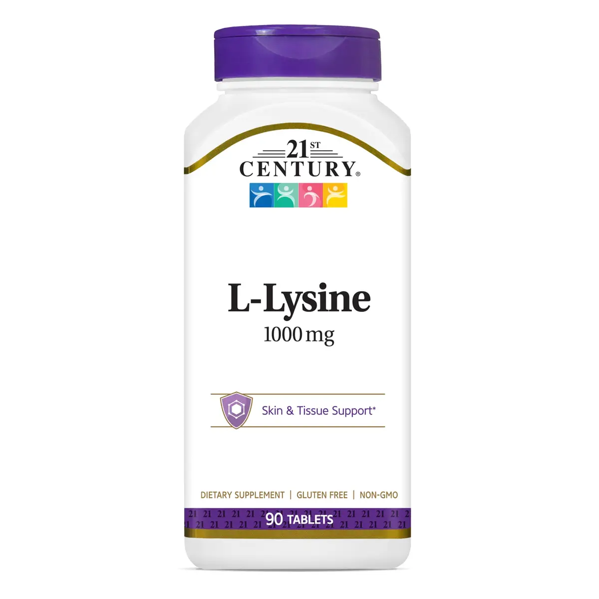 21st Century L-Lysine 1000mg Tablets | Essential Amino Acid for Protein Support, Vegan & Gluten-Free (90 Count) - main product image