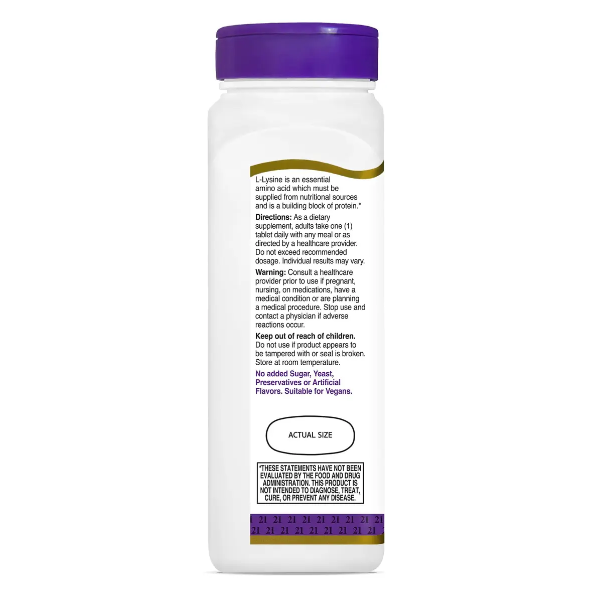 21st Century L-Lysine 1000mg Tablets | Essential Amino Acid for Protein Support, Vegan & Gluten-Free (90 Count) - view 6