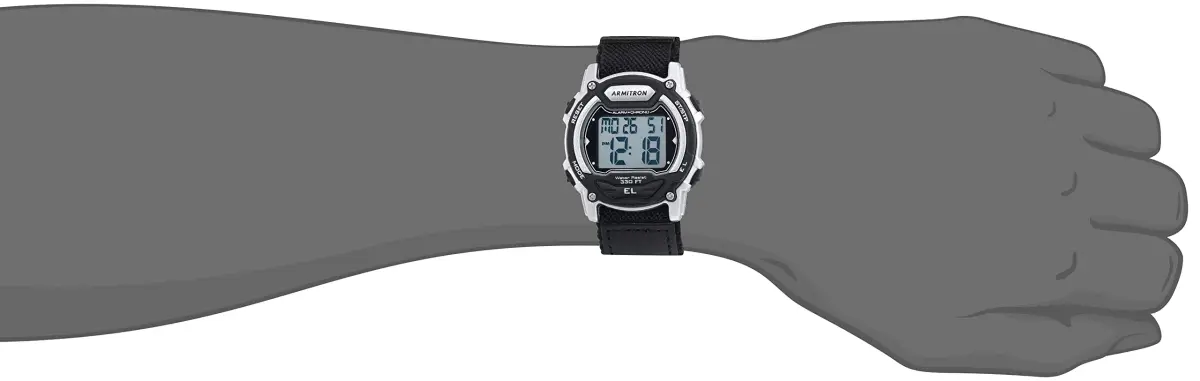 Armitron Sport Black/Silver Nylon Strap Digital Chronograph Watch 40mm - view 4